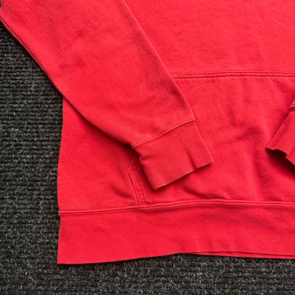 The North Face Mens Red Graphic Logo Pullover Hoodie Size Medium NF0A3NZA
